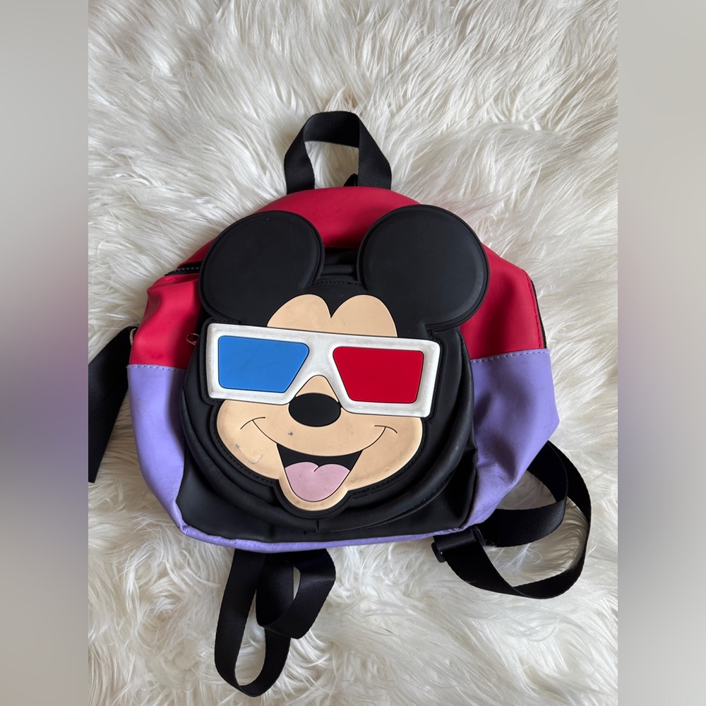 Kids Mickey Mouse Backpack - Red, Black, Purple